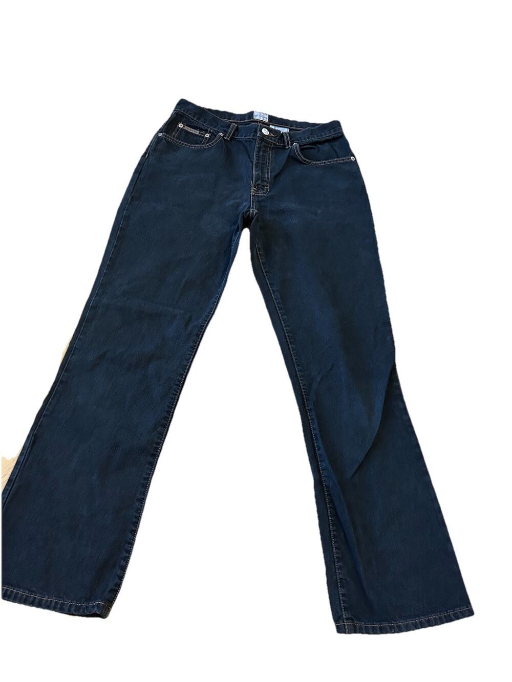 VTG Calvin Klein Jeans Women 8 Black Faded High Rise Dark Wash 90s Denim Y2K